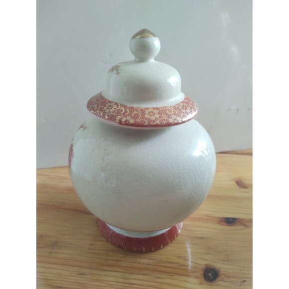 Vintage Japanese Ceramic Peacock Ginger Jar by Satsuma 6" - Picture 8 of 16